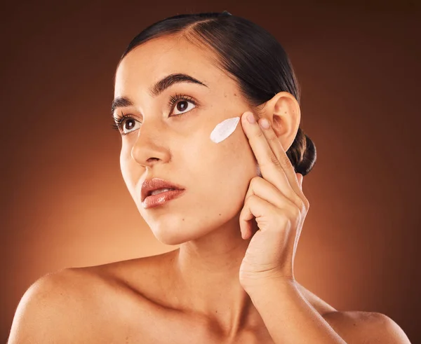 Skincare Arc Kozmetikai Krém Termék Egészséges Arc Ápolás Vagy Izzó — Stock Fotó
