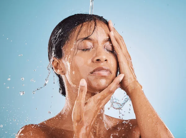 Skincare Beleza Respingo Água Para Limpeza Facial Bem Estar Pele — Fotografia de Stock