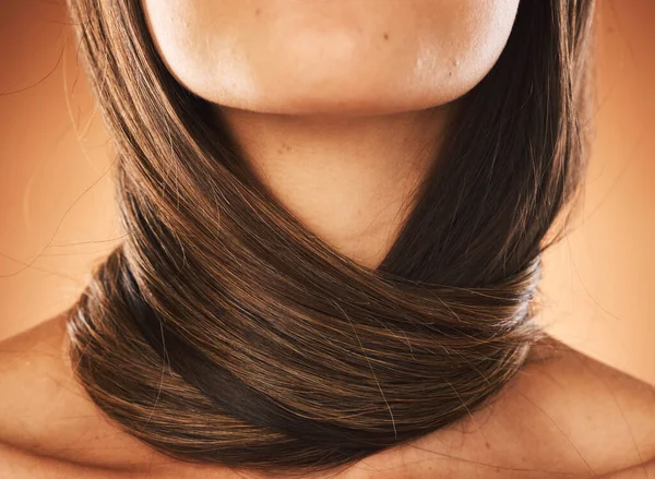 Woman Hair Beauty Cosmetics Healthy Salon Treatment Studio Background Female — Stock Photo, Image
