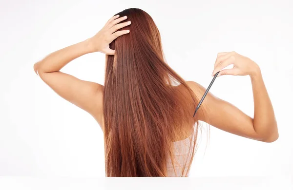 Haarverzorging Schoonheid Wellness Met Kam Studio Voor Luxe Haargroei Spa — Stockfoto