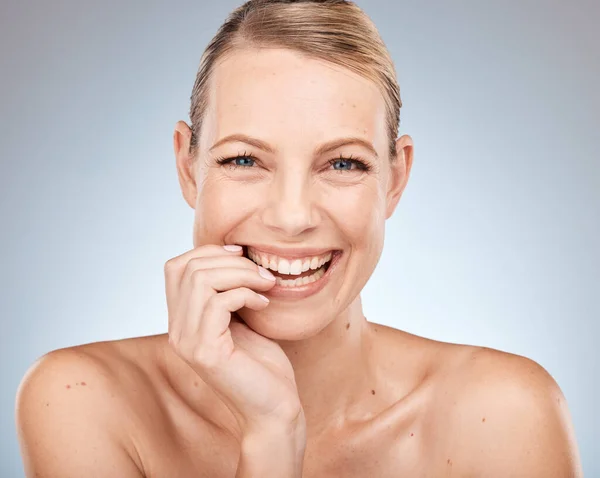 Portret Pielęgnacja Skóry Kobieta Wellness Uśmiech Kosmetyki Dla Zdrowia Naturalne — Zdjęcie stockowe
