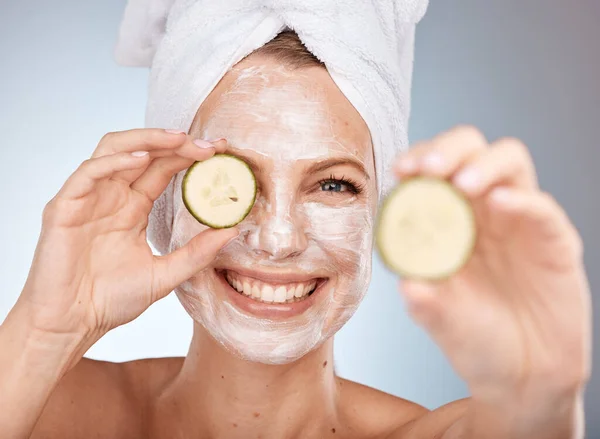 Beleza Spa Pepino Para Máscara Facial Skincare Para Cosméticos Faciais — Fotografia de Stock