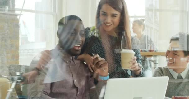 Üveg Laptop Üzletemberek Egy Találkozó Stratégia Tervezés Együttműködés Célja Jövőkép — Stock videók