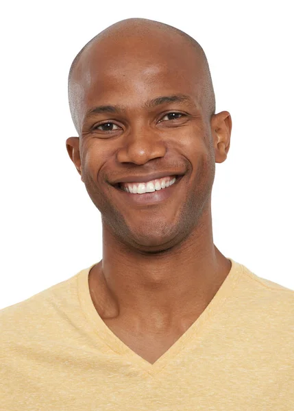 Zelfverzekerde Charme Een Knappe Jonge Afro Amerikaanse Man Lacht Naar — Stockfoto