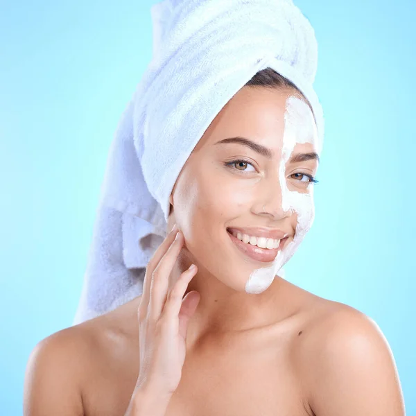 Hautpflege Porträt Und Frau Mit Gesichtsbehandlung Studio Für Reinigung Wellness — Stockfoto