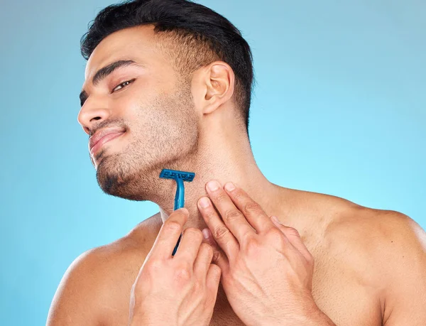 Afeitado Hombre Afeitar Aseo Barba Pelo Facial Para Autocuidado Cuidado — Foto de Stock