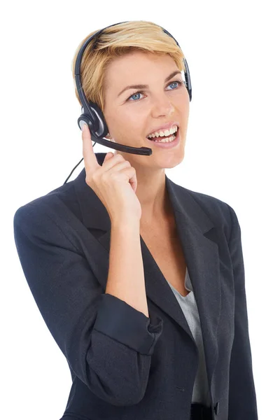 How Can Help You Attractive Young Call Center Representative Stock Photo