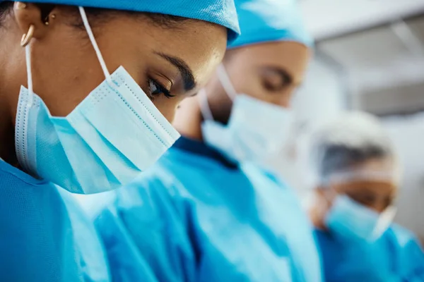 Salute Medico Con Maschera Facciale Chirurgia Chirurgo Sala Operatoria Ospedale — Foto Stock