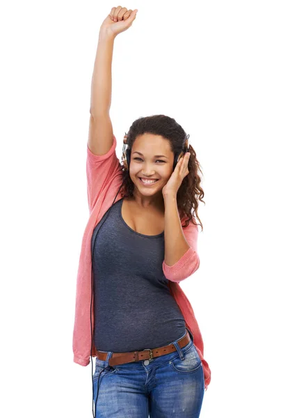 Stretching Out Her Arms. Happy Young Woman Standing Against a White  Background with Her Arms Outstretched. Stock Image - Image of freedom,  attractive: 276743735