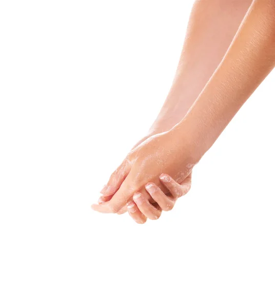 Нічого Кращого Ніж Свіжі Руки Жіночі Мильні Руки — стокове фото