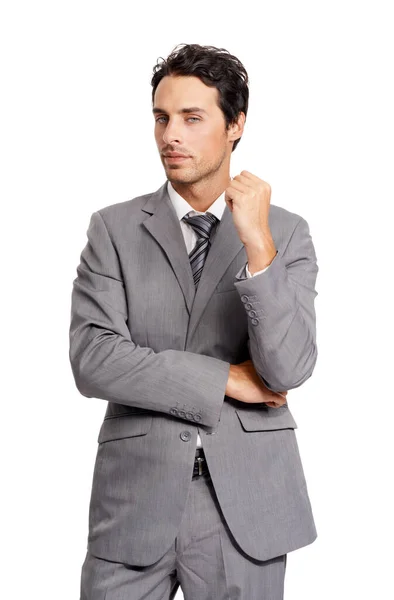 You Have Good Point Serious Young Executive Suit Looking You Stock Picture