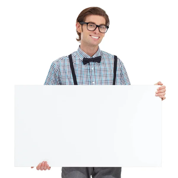 Hes Happy His Choice Copyspace Young Man Standing Holding Blank — Stock Photo, Image