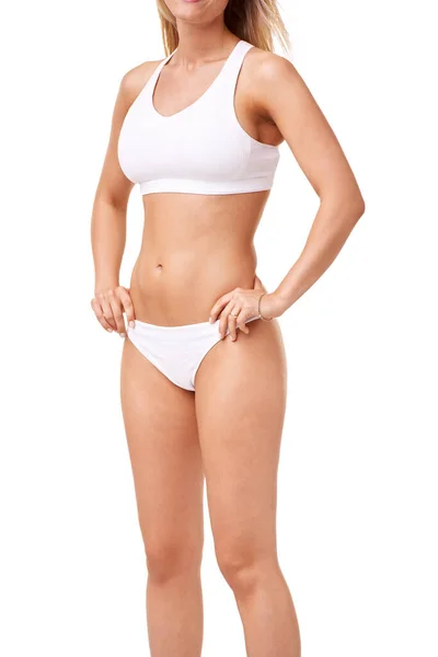 Standing Strong Her Terrific Body Cropped Shot Gorgeous Woman Sporty — Stock Photo, Image