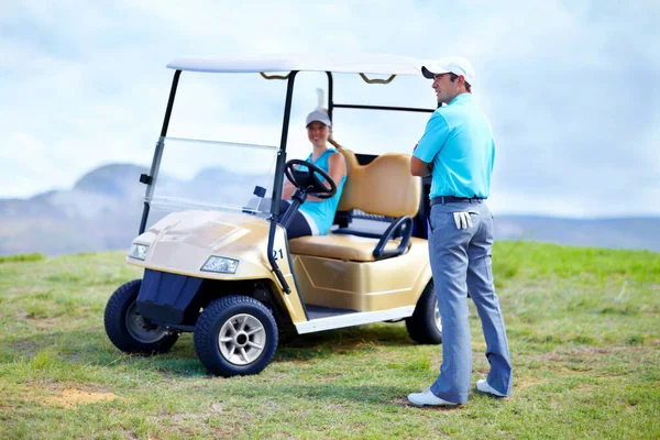 Golf Les Rassemble Les Jeunes Golfeurs Préparent Jouer Une Partie — Photo