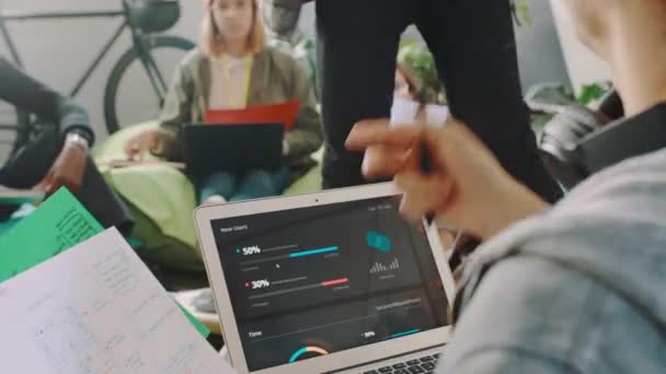 Деловые Люди Руки Технологии Стартапе Веб Дизайна Планировании Стратегии Совместной — стоковое видео