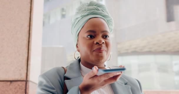 Appel Téléphonique Voix Femme Noire Communication Parler Parler Employé Dans — Video
