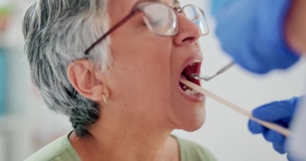 Dentista Mujer Dentista Dientes Salud Para Boca Encías Comprobar Hay — Vídeos de Stock