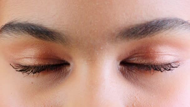 Oči Zoom Krása Péče Pleť Wellness Pro Mladé Dívky Kosmetika — Stock video