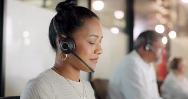 Kontaktieren Sie Uns Call Center Oder Telemarketing Mitarbeiter Indem Sie — Stockvideo
