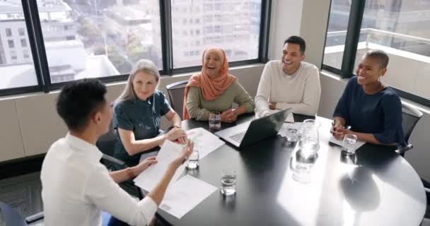 Diversity Business Meeting Report Collaboration Kpi Marketing Development Advertising Planning — Stock Video