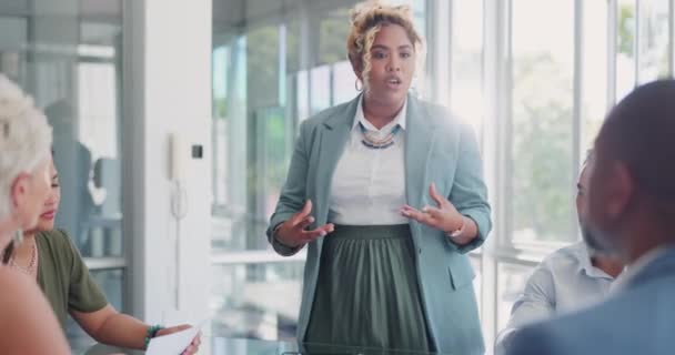 Mulher Negócios Mentora Coaching Reunião Para Marketing Publicidade Vendas Corporativas — Vídeo de Stock