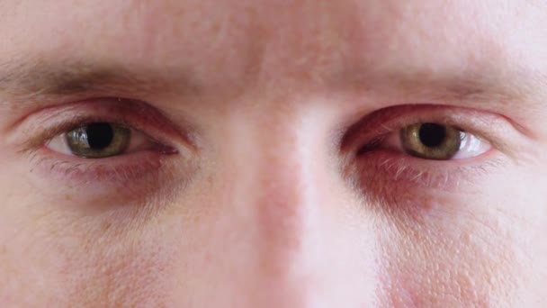Mata Biometrik Dan Closeup Seorang Pria Untuk Keamanan Cyber Dan — Stok Video