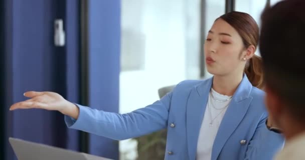 Asijské Ženy Setkání Lídra Obchodní Spolupráce Marketingové Školení Nebo Manažer — Stock video