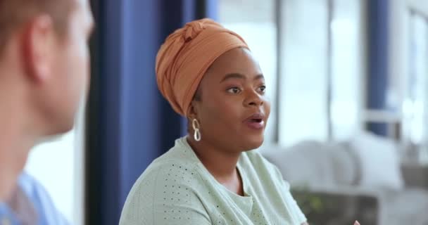 Întâlnire Afaceri Leadership Femeie Culoare Vorbind Oameni Afaceri Speaker Mentor — Videoclip de stoc