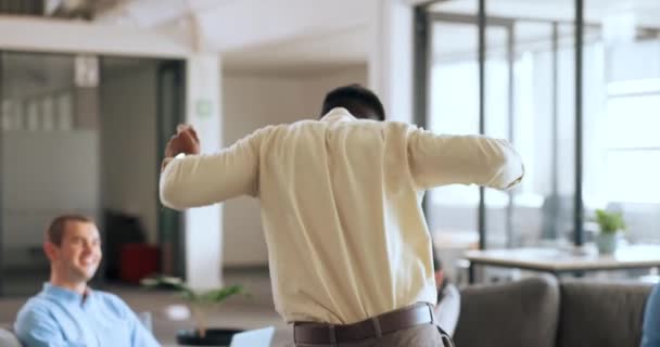 Adamım Dans Adamları Takım Kurma Dans Başarı Motivasyon Pozitif Takım — Stok video