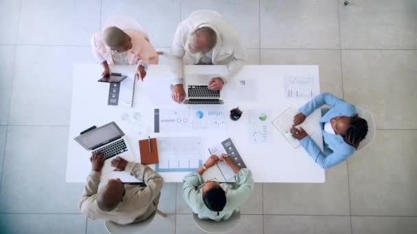 Gente Negocios Reunión Planificación Estrategia Anterior Con Tecnología Marketing Publicidad — Vídeos de Stock