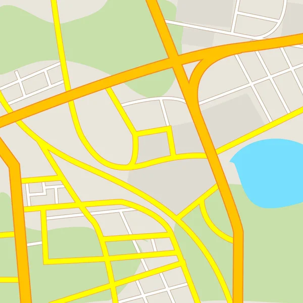 Navigating City Streets Computer Graphic Basic City Street Map — Stock Photo, Image