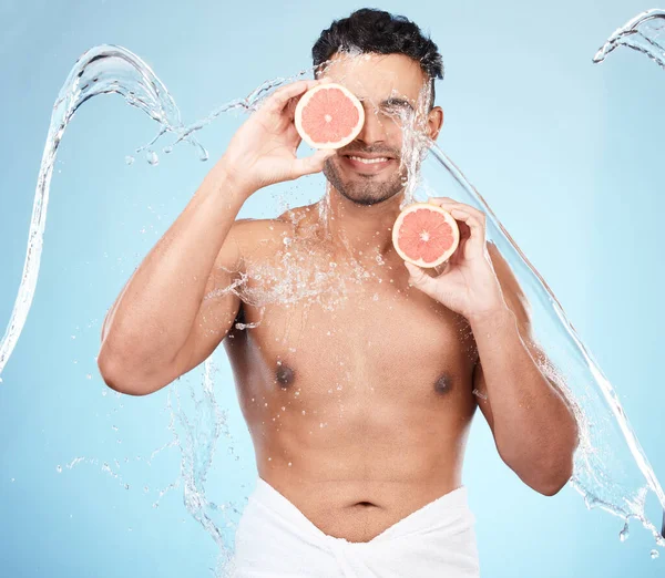 Cilt Bakımı Güzellik Sıçraması Meyve Vitamini Için Yüz Temizleme Doğal — Stok fotoğraf