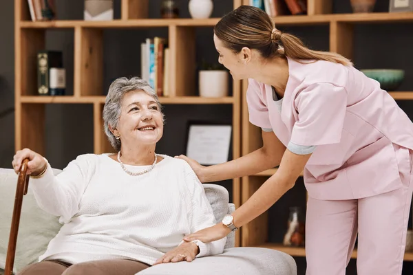 Nurse Woman Nursing Home Support Help Kindness Medical Homecare Service — Stockfoto