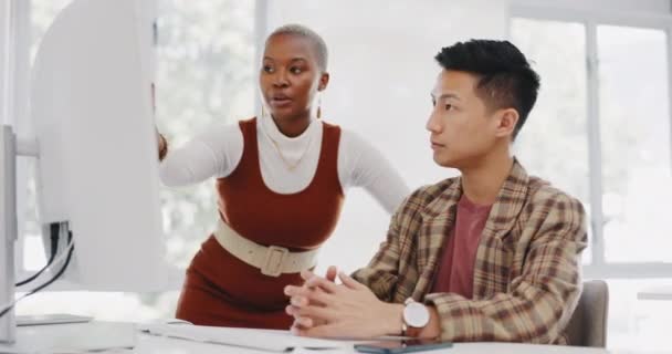 Leadership Black Woman Manager Mentoring Employee Seo Digital Marketing Strategy — Video