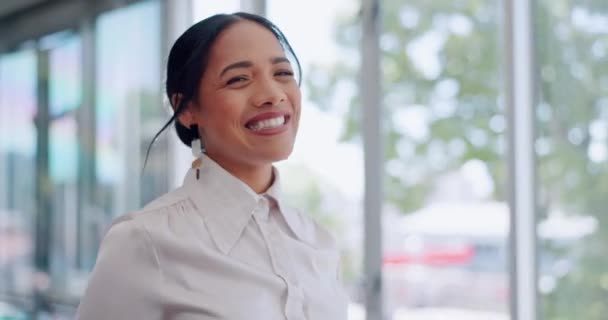 Face Business Woman Thumbs Success Support Motivation Portrait Ceo Excited — Vídeo de stock