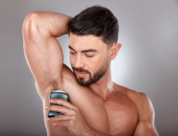 Man Beauty Deodorant Armpit Hygiene Grooming Cosmetic Product Body Care — Stok fotoğraf