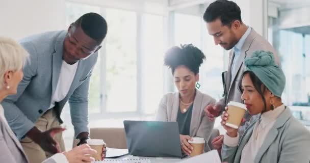 Productivity Success Business People Office Teamwork Collaboration Startup Communication Coffee — Stock videók
