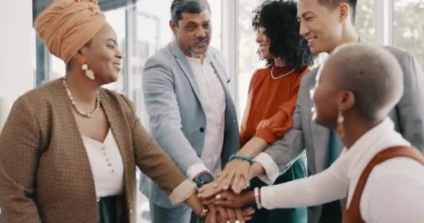 Teamwork Collaboration Hands Applause Business People Support Trust Team Building — Vídeo de Stock