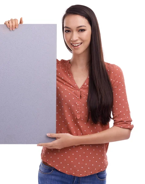 Advertising Mockup Portrait Woman Poster Placard Billboard Promotion Marketing Product — 스톡 사진
