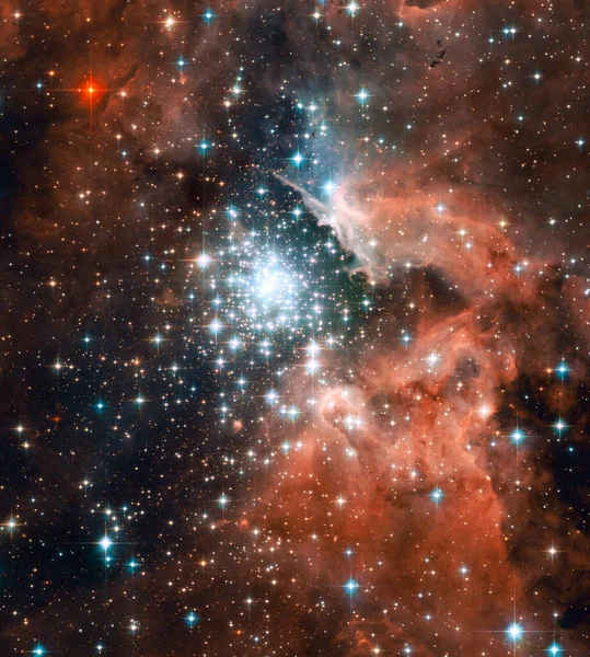 Звездное Скопление Оживает Изображение Хаббла — стоковое фото