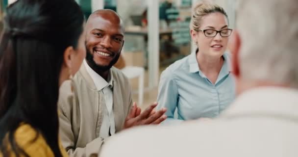 Business Black Man Leadership Meeting Planning Collaboration Marketing Agency Company — Stok video