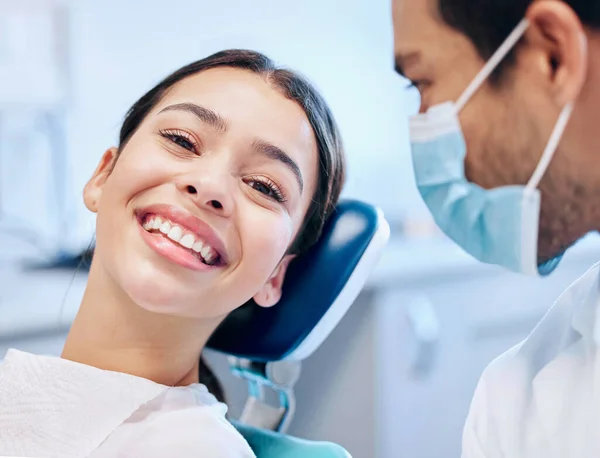 Hes Best Business Woman Getting Ready Get Her Teeth Cleaned — Foto Stock