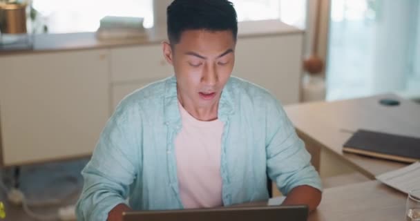 Laptop Tired Stress Business Man Office Headache Fatigue Anxiety Working — Stock video