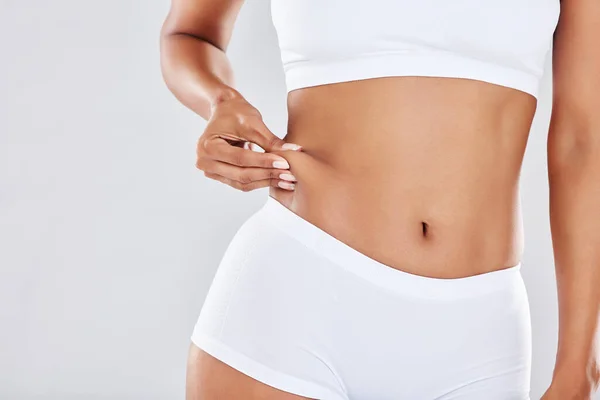 Woman Stomach Weight Wellness Lingerie Healthcare Skincare Beauty Body Training — Fotografia de Stock