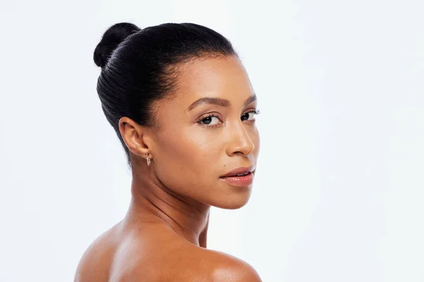 Woman Beauty Skincare Face Portrait Studio Dermatology Cosmetics Natural Skin — Φωτογραφία Αρχείου