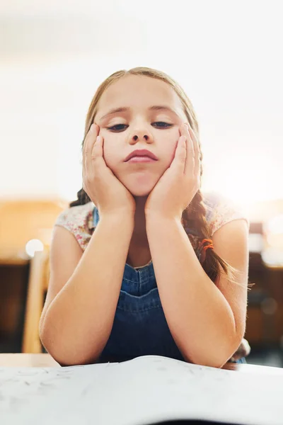 Dont Beat Yourself Too Much Portrait Young Girl Looking Stressed — Stock Photo, Image
