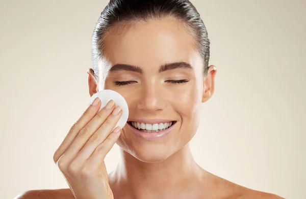 Beauty Skincare Face Woman Cotton Cleaning Skin Natural Dermatology Product — Fotografia de Stock