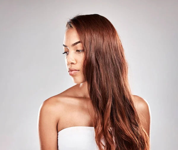 Hair Woman Face Skin Beauty Hair Care Glow Shine Studio — Φωτογραφία Αρχείου