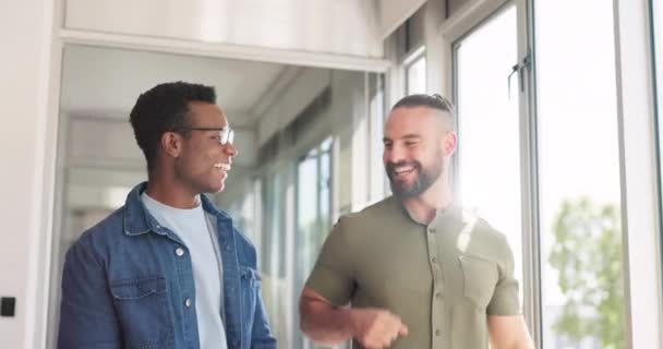 Business Men Fist Bump Achievement Celebration New Contract Smile Bonding — Vídeo de stock