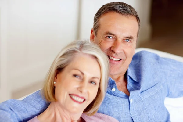 Attractive Senior Couple Spending Time Together Closeup Portrait Attractive Senior —  Fotos de Stock